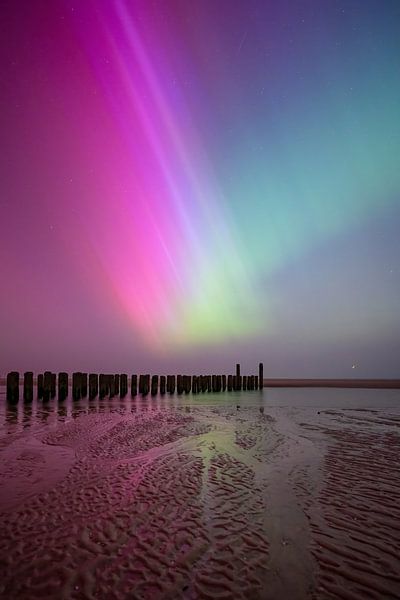 Aurores boréales sur la côte zélandaise par Thom Brouwer