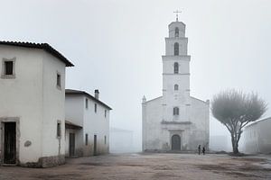 Ein nebelumhülltes italienisches Dorf von Karina Brouwer