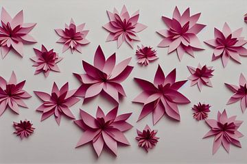 Origami Fleurs Papier peint Illustration sur Animaflora PicsStock