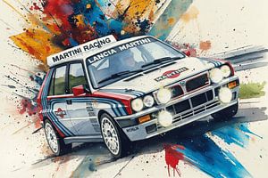 Lancia Delta Integrale Martini Racing - Een legende voor aan de muur Art2