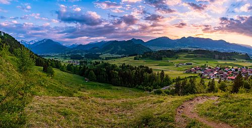 Zonsondergang in de bergen