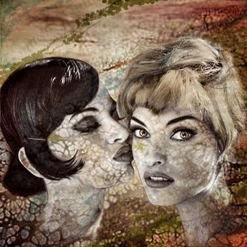 Linda Evangelista Le baiser sur KleurrijkeKunst van Lianne Schotman