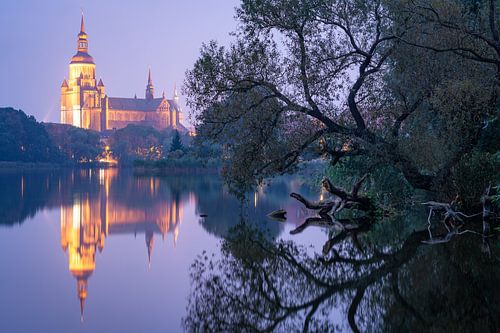 Blauw uur in Stralsund