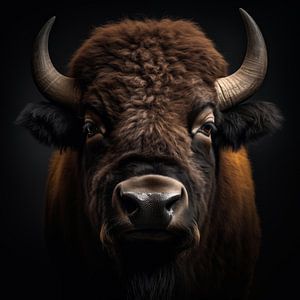 Bison portrait by The Xclusive Art