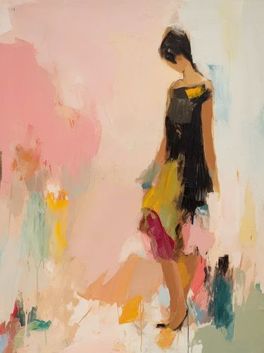 Frau in einem Kleid Stil abstrakt