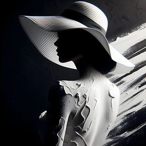 Dame en blanc