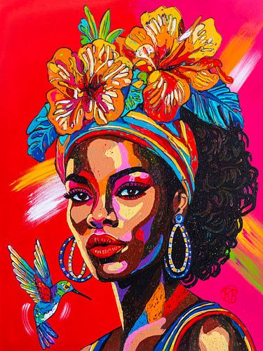 Tropische Koningin van Happy Paintings / Renata Rolefes