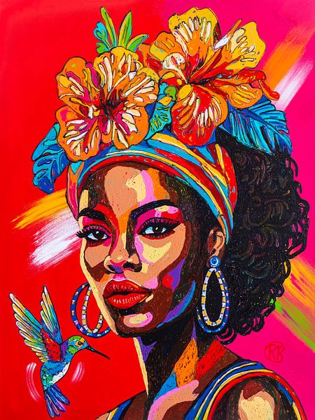 Reine tropicale par Happy Paintings / Renata Rolefes