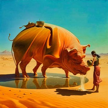 Het 5 potige beest uit de woestijn van Digital Art Nederland