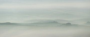 Nebeliger Pastellmorgen in Toskana von iPics Photography