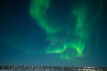 Noorderlicht in Lapland van Evelien Huisman