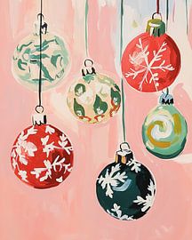 Festive Christmas Ornaments by Wonderful Art