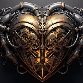 Metall Steampunk Herz von Stephan Dubbeld
