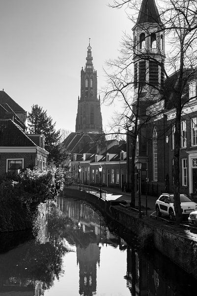 Langegracht-Ansicht, Amersfoort, schwarz-weiß von Imladris Images
