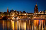LPH 71308164 Pont sur le fleuve au coucher du soleil, Francfort, Allemagne par BeeldigBeeld Food & Lifestyle Aperçu