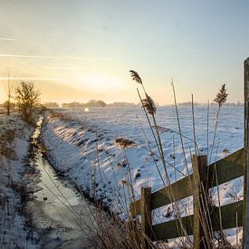 Zonsopkomst in Winterwonderland by Edwart Visser