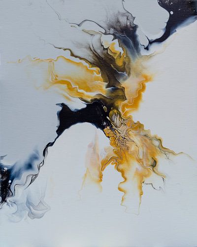 Elegant - Abstract schilderij van acrylverf op canvas