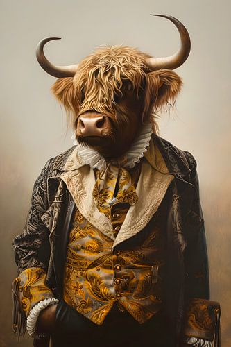 Highlander écossais Portrait sur But First Framing