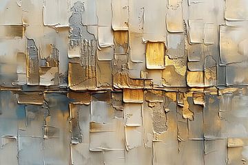 Abstract Goud Reflectie | Urban Gold Riff van Abstract Schilderij