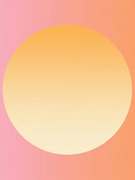 Retro 70s neon art. Abstract sunrise orange colour gradient by Mad Dog Art
