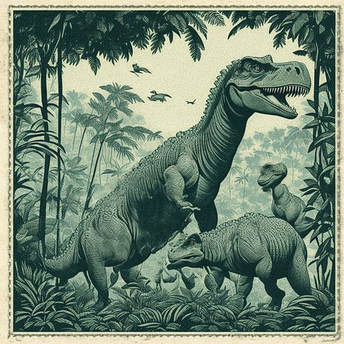 Stempel Dinosaurus Kunst