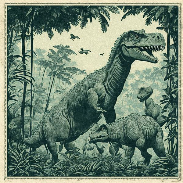 Stempel Dinosaurier Kunst von Biljana Zdravkovic