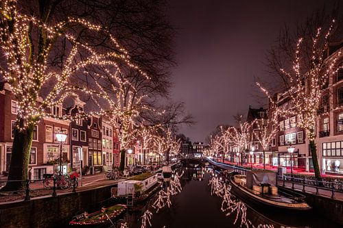 Spiegelgracht Amsterdam in de avond