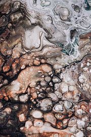 Couleurs des liquides : blanc, noir, marron, beige, cuivre, or et argent sur Marjolijn van den Berg