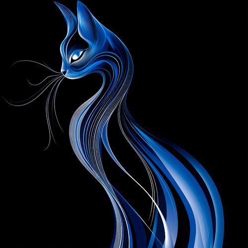 Magische blauwe kat ezel