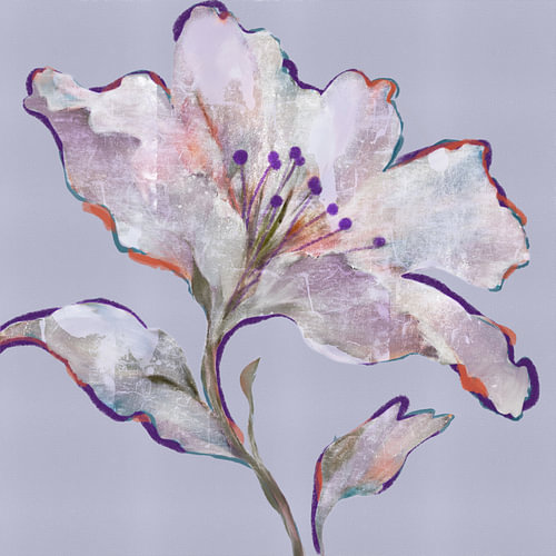 Dreamy lilac flower – pastel drawing