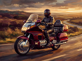 Honda Gold Wing door de gouden heuvels