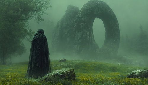 Poort van de geesten in het nevelwoud
