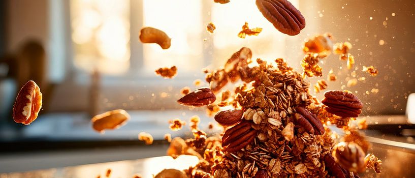 Nuss-Müsli in einem goldenen Moment von Poster Art Shop