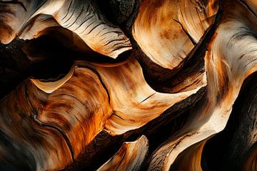 Holzstruktur in warmen Tönen von Poster Art Shop