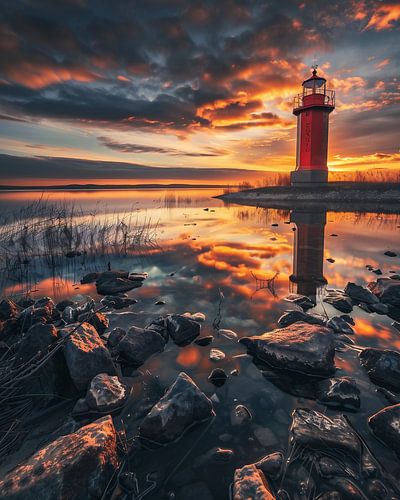 Morning glow over guard posts