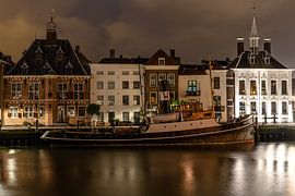 The Furie lying in the port of Maassluis in front of the National Tugboat Museum. by Jaap van den Berg