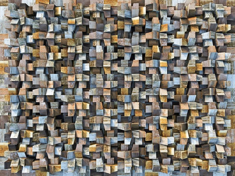 Relief J2 Altholz von Frans Blok - Fotos, Kunst und weitere Wanddekoration