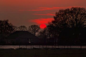 Sonnenuntergang in Lith von Laura van Grinsven