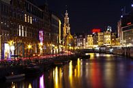 Paysage urbain d'Amsterdam aux Pays-Bas la nuit par Eye on You Aperçu