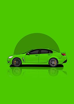 Art Car chevrolet ss green by D.Crativeart