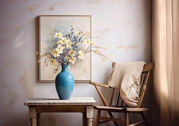 Peinture romantique d'un bouquet floral sur Dakota Wall Art