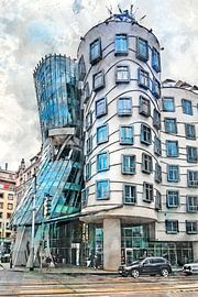 Prague watercolor art #Prague