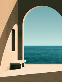 Flucht unter mediterranen Torbögen von Mosaic Dialogue