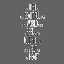 The best and beautiful things in the world vierkant  von Muurbabbels Typographic Design