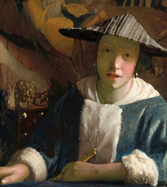 Mädchen mit der Flöte, Johannes Vermeer von Meisterhafte Meister