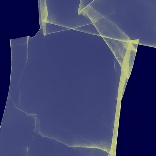 Moderne Formen und Linien abstrakt in gelb und blau