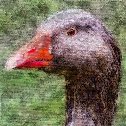 Portrait of a greylag goose (painting)