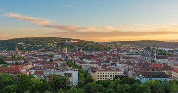 Uitzicht over Würzburg van Robin Oelschlegel