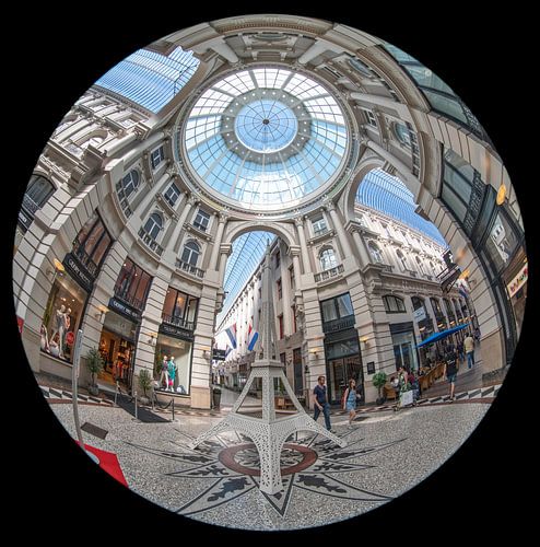 Passage in Den Haag. Fisheye (ronde) foto