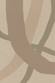 Modern abstract art. Organic lines pastel colors no. 4 by Dina Dankers